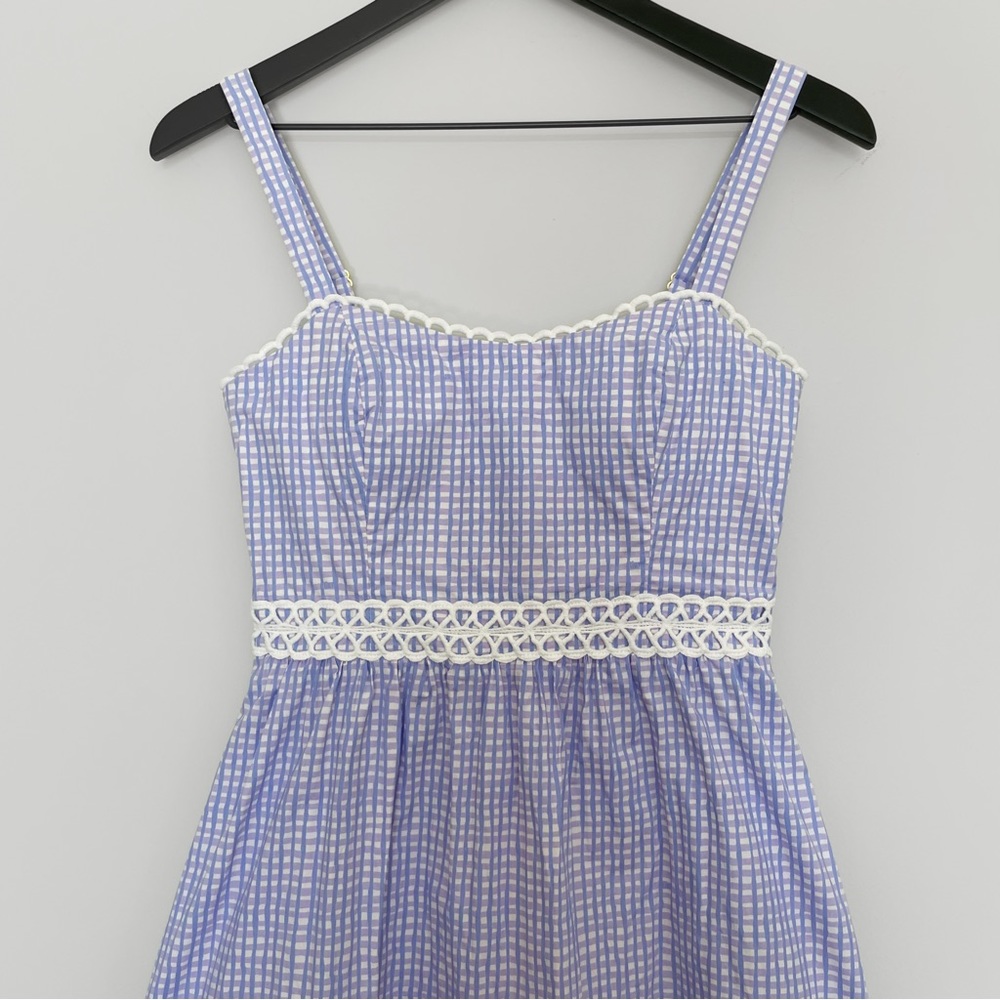 Lilly Pulitzer Olivet Stretch Midi Dress in Light Lilac Verbena Gingham - Picture 4 of 16